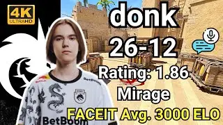 donk (26-12) w/Magnojez/baz VOICE COMMS (Mirage) | FACEIT Ranked | Sep 12, 2024 #cs2 #pov