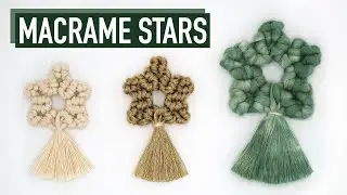 DIY Macrame - Christmas Stars/Star Ornaments New Technique/Method using 2mm, 3mm and 5mm String!