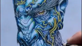 Monster drawing, coloured pencils#art #drawing #drawingstyle #howtodraw #fantasy