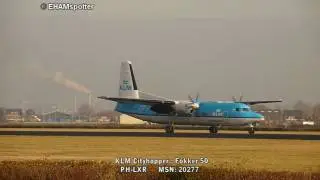 KLM Cityhopper Fokker 50 Landing 18R | AMS