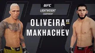 CHARLES OLIVEIRA VS ISLAM MAKHACHEV | FIGHT SIMULATION | UFC 280