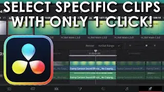 Davinci Resolve Select Specific Clips with only 1 Click! Efficient Workflow and fast production.