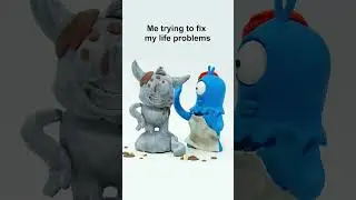 Funny Cartoon Memes - Me Trying To Fix My Problems #cartoon #shorts #momoandtulus