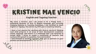 ESL INTRODUCTION VIDEO // TAGALOG