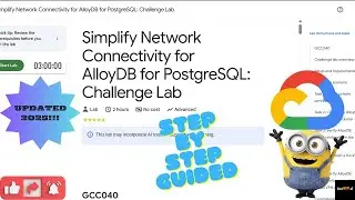 Simplify Network Connectivity for AlloyDB for PostgreSQL: Challenge Lab| GCC040| 