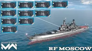 RF Moscow - with Full 10×🔥 CIWS-II New Airdefense Gameplay - Modern Warships