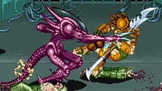 Alien Vs. Predator - All Bosses (No Damage + Ending) ARCADE