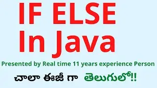 #7 Java IF Else in Telugu | Java tutorial for beginners in Telugu | IF Loop in Java Telugu | If Else