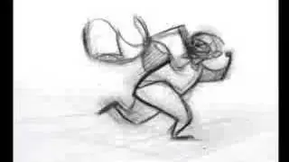 granny and burglar animation walk and run