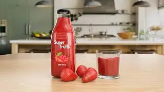 Strawberry juice | Cinema 4D | Octane Render