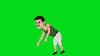 village man picking obj greenscreen || free green screen || no copyright greenscreen bd
