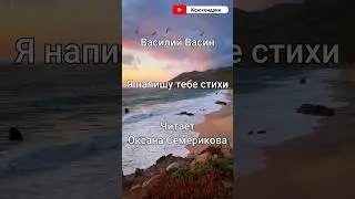 Я напишу тебе стихи. Василий Васин. Читает Оксана Семерикова. #ксюхондрик