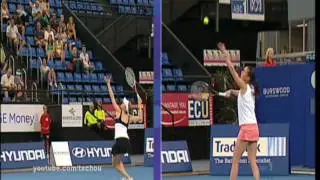 Alize Cornet & Flavia Panetta - Serve Comparison