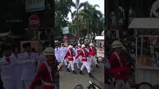 Persiapan Paskibra Upacara Penurunan Bendera di Alun Alun Klaten