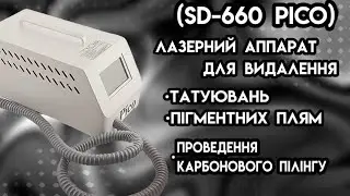 Функціонал лазерного апарату для видалення татуювань, проведення карбонового пілінгу SD-660 Pico