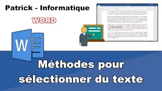 Tuto Word 2019 - Différentes méthodes pour sélectionner un texte