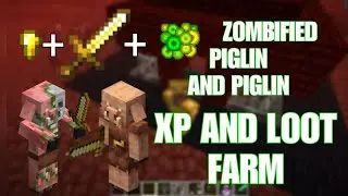 How To Build EASY & FAST Zombified Piglin or Piglin Loot & XP Farm in Minecraft 1.16