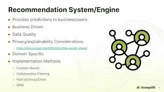 2022 - Machine Learning + Graph Databases for Better Recommendations