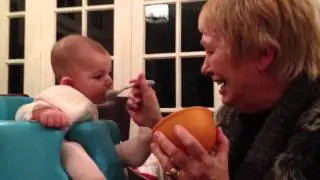 Isabella eating