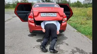 Убило крышкой багажника. Новая LADA Гранта.
