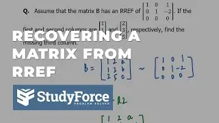 Recovering a Matrix from RREF