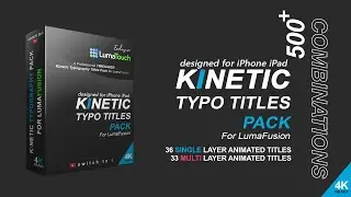 LumaFusion Kinetic Typography Plugin PACK v1| by switch to i