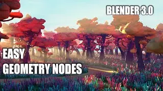 Easy Geometry Nodes - Low-poly Stylized Trees BLENDER 3.0