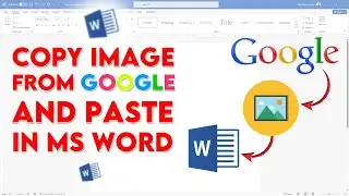 How to Copy & Paste Images from Google into a MS WORD