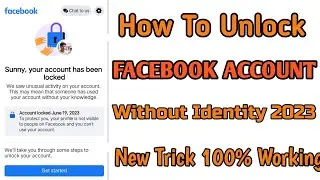 how to unlock facebook account without identity 2023 || your account has been locked facebook ||
