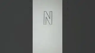 Double Stroke Vertical Capital Letters N 