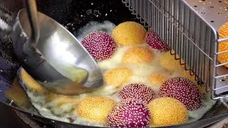 The Most Popular Variety of Specialty Desserts/受歡迎甜點-舒芙蕾,紅豆餅,白糖粿,芝麻球,銅鑼燒 - Taiwanese Street Food