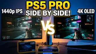 PS5 Pro 1440p IPS Vs 4K OLED LG Monitors Using The SHERRIVA 8k HDMI 2.1 Splitter For Side By Side!