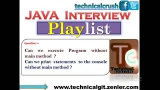 Can we run a Java Program without Main Method || JAVA Interview Playlist || HINDI