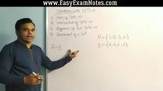 Operations with sets | Union | Intersection | Difference | Complement |