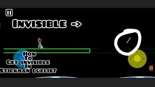 how to get invisible in Stickman Duelist|Pure black Map 🖤