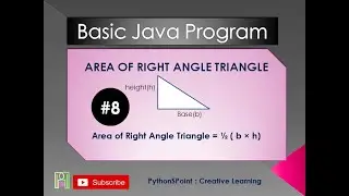 #8 Area of Rightangle Triangle in Java