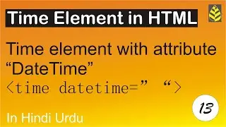 Time Element With Attribute DateTime in HTML in Hindi/Urdu