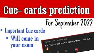 IELTS Speaking Cue-cards prediction for september 2022 | IELTS cue cards september 2022