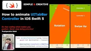How to animate UITabBarController in iOS With Swift 5
