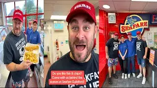 Do you like fish & chips? Behind the scenes look-  We fry up our own fish & chips! #fishandchips #uk
