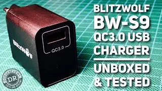 BlitzWolf BW-S9 QC3.0 USB charger unboxed and tested