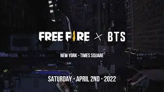 Check out Free Fire x BTS collaboration at Times Square in New York! | Garena Free Fire Pakistan