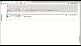 Python: Print the Middle of Three Numbers if Distinct