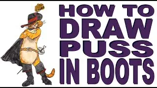 How to draw Puss in Boots (Puss in Boots)