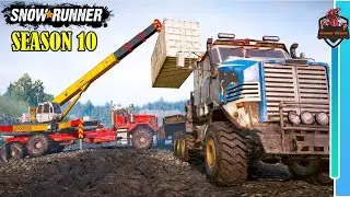 Transporting cargo containers. Snowrunner season 10