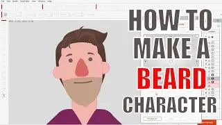 How to make a Beard Character in cartoon animator 4