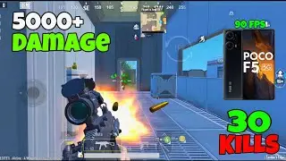 30 Kills + 5000 Damage 🤯 | POCO F5 | 90 FPS