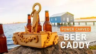 Carve An Octupus Beer Caddy Out Of Wood | Arbortech Tools
