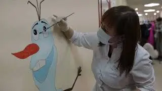 Сотрудники Кардиоцентра разрисовали детское отделение