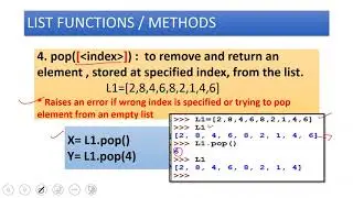 9.Python List Part 2 LIST FUNCTIONS